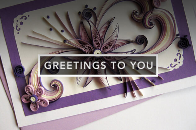 Photography of Greetings to You handcrafted card