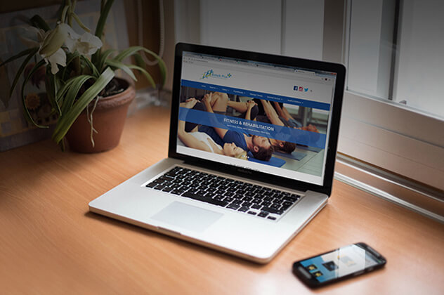 Rehab Plus open on desktop and mobile device